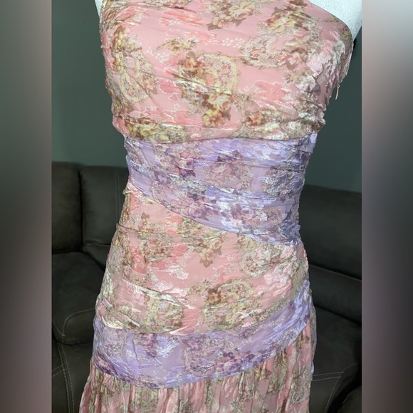 💕HOT💕NWT LoveShackFancy Zietta One Shoulder Dress in Dusty Amethyst Sz 10 - Picture 8 of 16